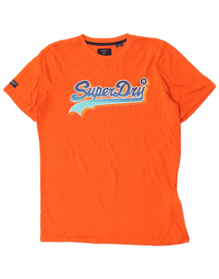 T-shirt grafica da uomo Superdry Top in cotone arancione medio