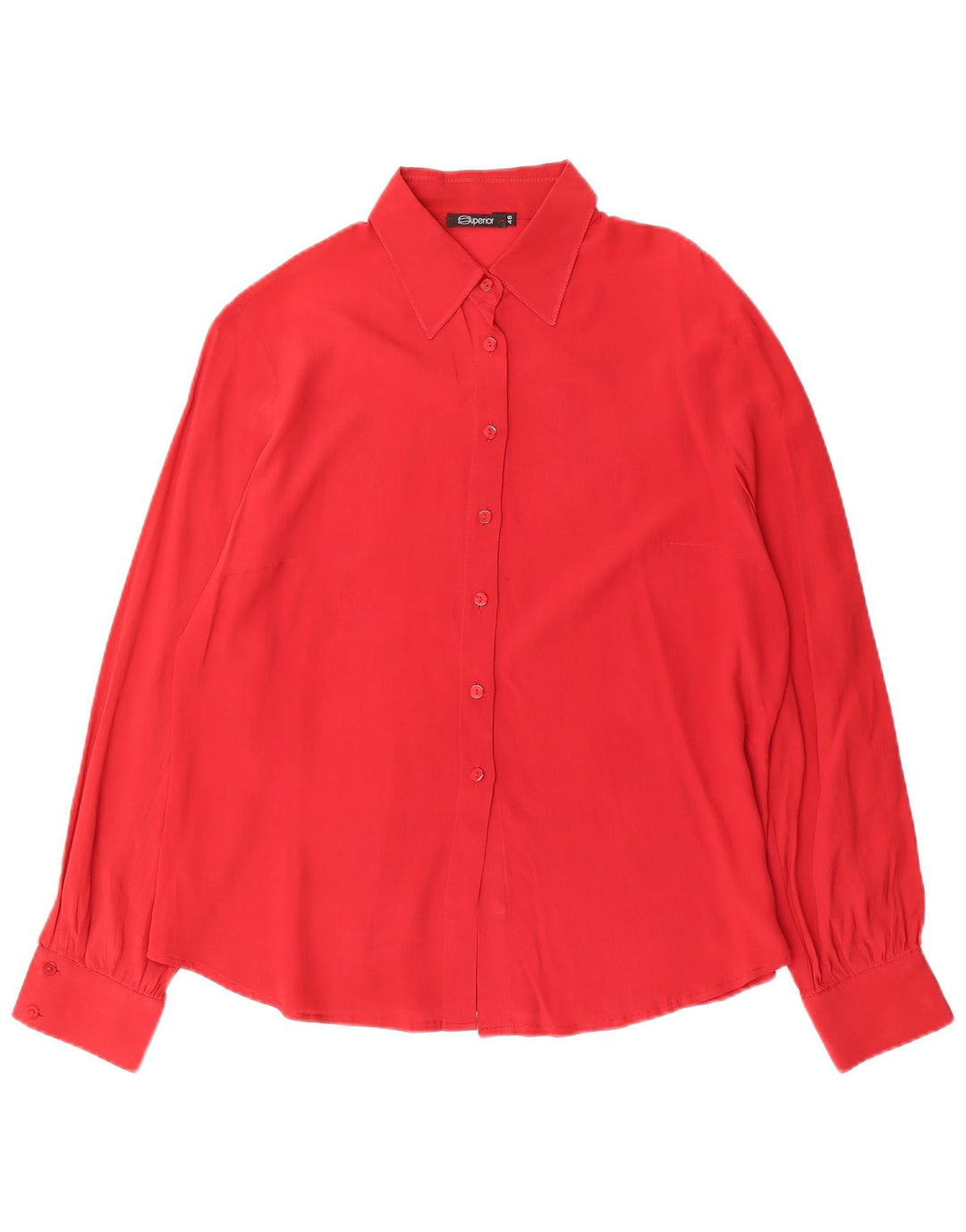 Camicetta Camicia Donna Superior IT 48 XL Seta Rossa