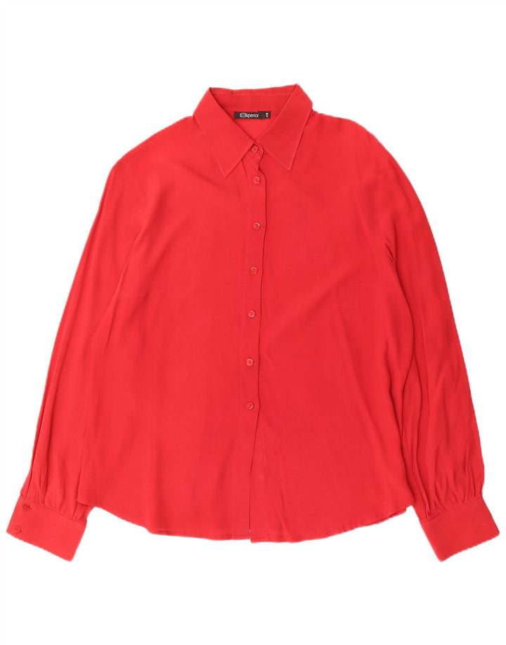 Camicetta Camicia Donna Superior IT 48 XL Seta Rossa