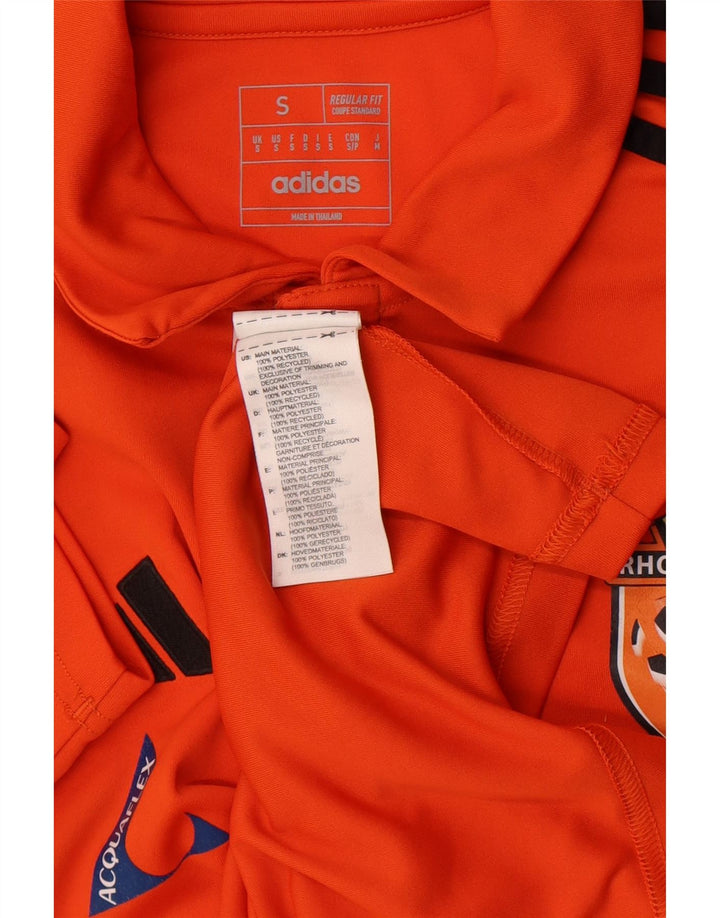 Polo Adidas da uomo Aeroready Graphic Regular Fit piccola arancione in poliestere