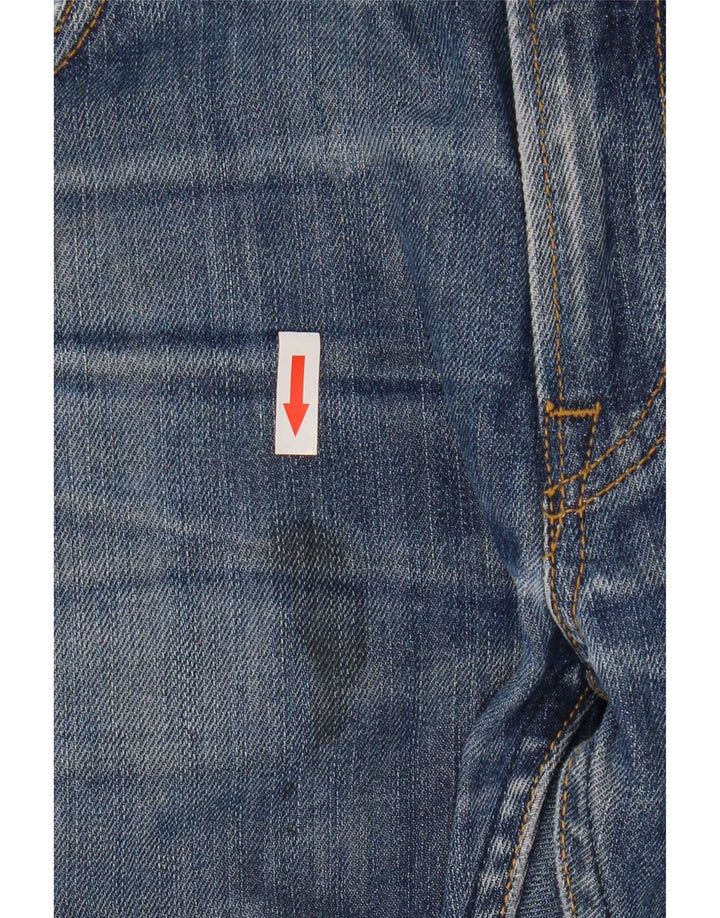 Jeans dritti invecchiati Zed Lee da uomo W32 L32 cotone blu