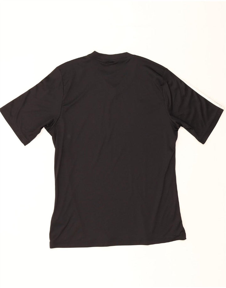 ADIDAS Mens Climalite T-Shirt Top Medium Black Polyester Vintage Adidas and Second-Hand Adidas from Messina Hembry 