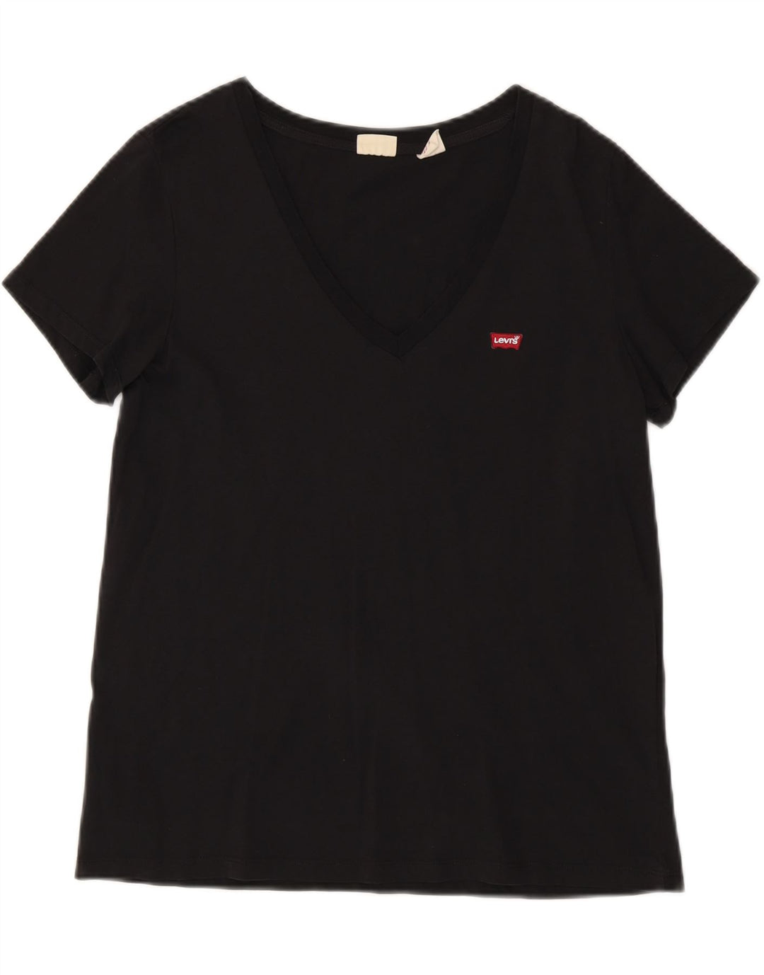 LEVI'S Womens T-Shirt Top UK 12 Medium Black Vintage Levi's and Second-Hand Levi's from Messina Hembry 