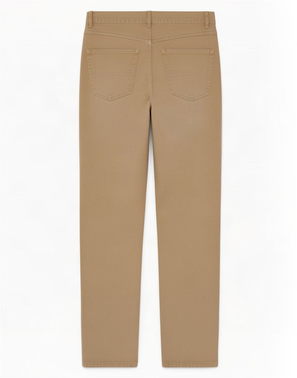 Hugo Boss Mens Arkansas Straight Casual Trousers W36 L36 Beige Cotton