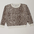 J. CREW Womens Oversized Sweatshirt Jumper UK 14 Medium White Animal Print Vintage J. Crew and Second-Hand J. Crew from Messina Hembry 