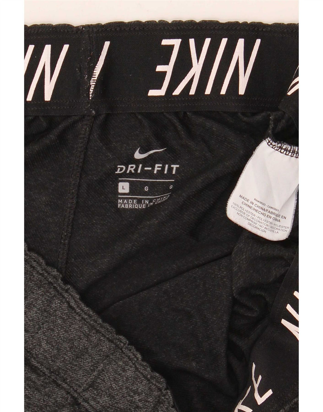 Pantaloncini sportivi Nike Dri Fit da uomo, grandi, in poliestere grigio