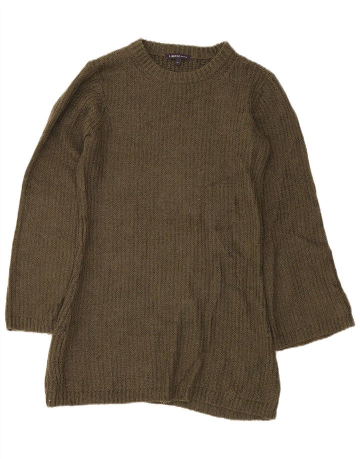 Maglione maglione girocollo da donna Marks & Spencer UK 10 piccolo acrilico verde