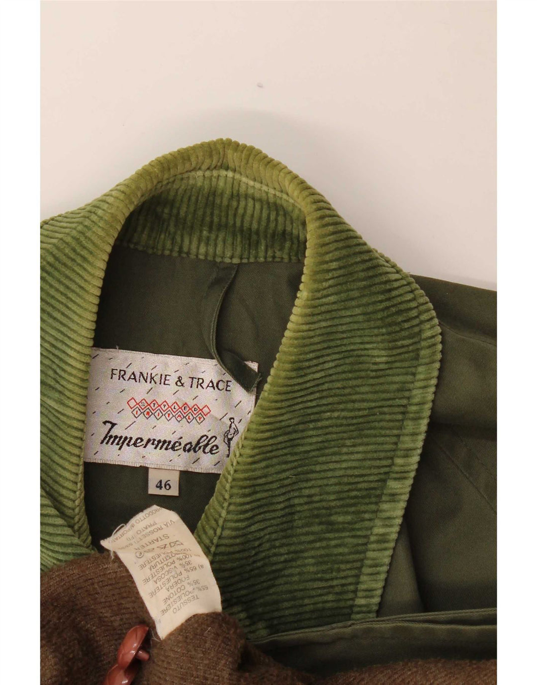 Cappotto da uomo Frankie & Trace IT 46 piccolo poliestere kaki