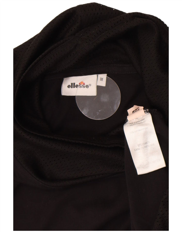 T-shirt grafica da donna Ellesse Top UK 14 cotone nero medio