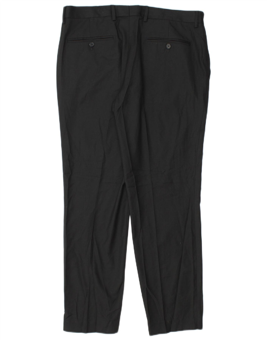 Pantaloni da abito slim fit da uomo Marks & Spencer W34 L29 poliestere nero