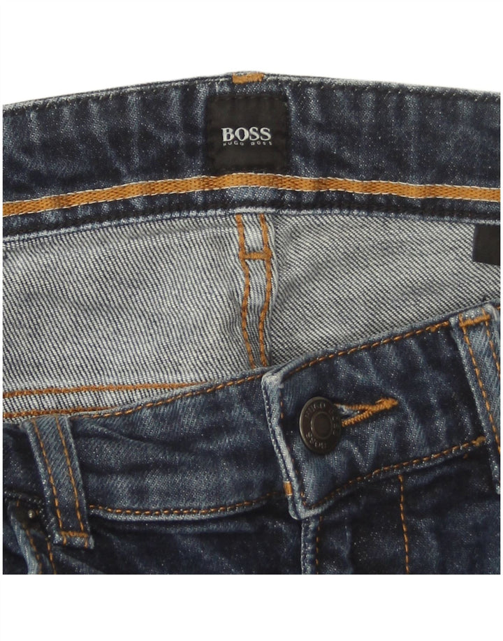 Jeans slim da uomo Hugo Boss W32 L33 Blu navy