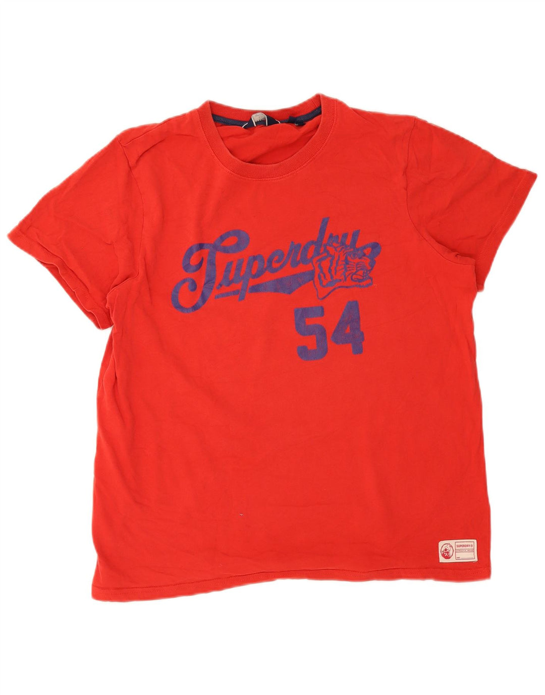 T-shirt grafica da uomo Superdry Top XL in cotone rosso