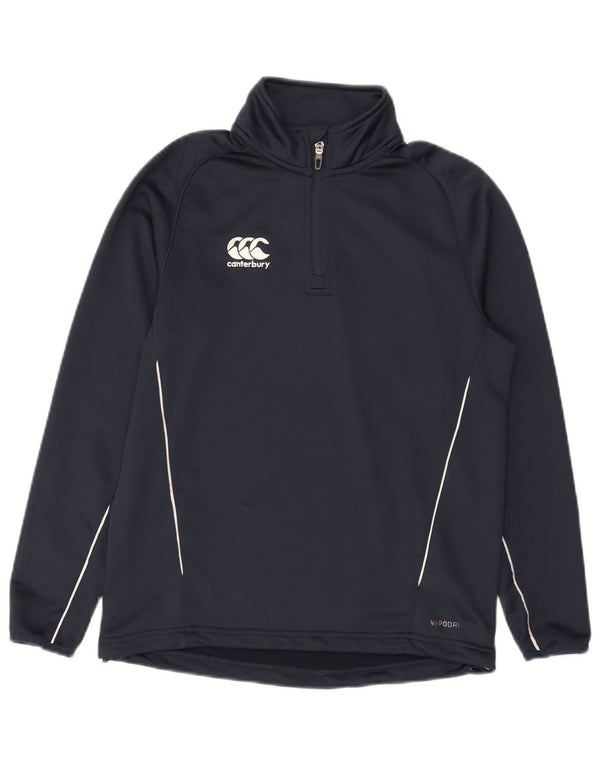 Canterbury Top da tuta pullover con zip e collo per ragazzi 13-14 anni Blu navy