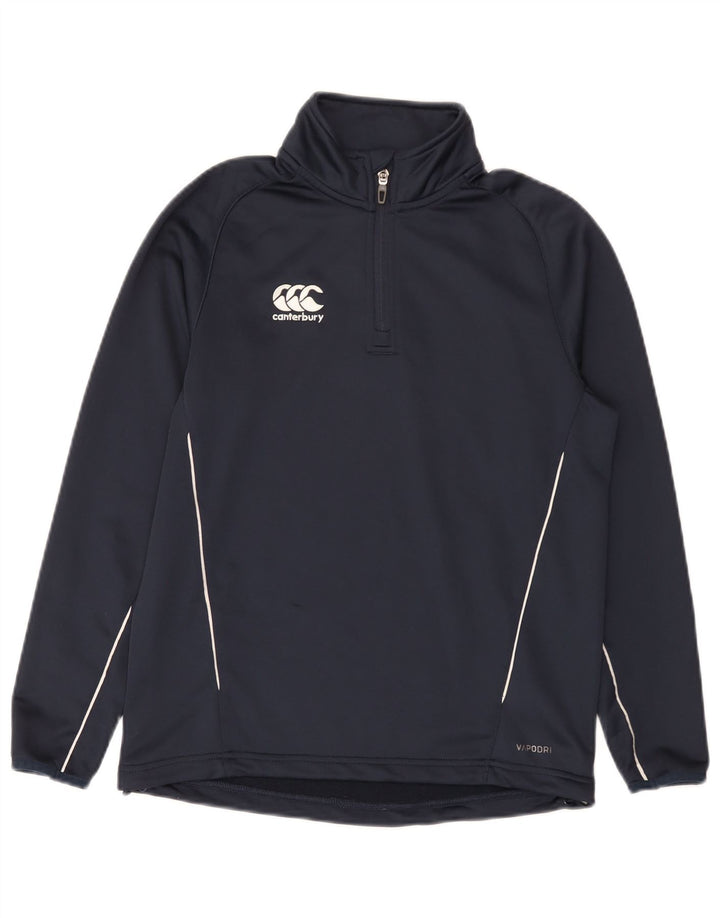 Canterbury Top da tuta pullover con zip e collo per ragazzi 13-14 anni Blu navy