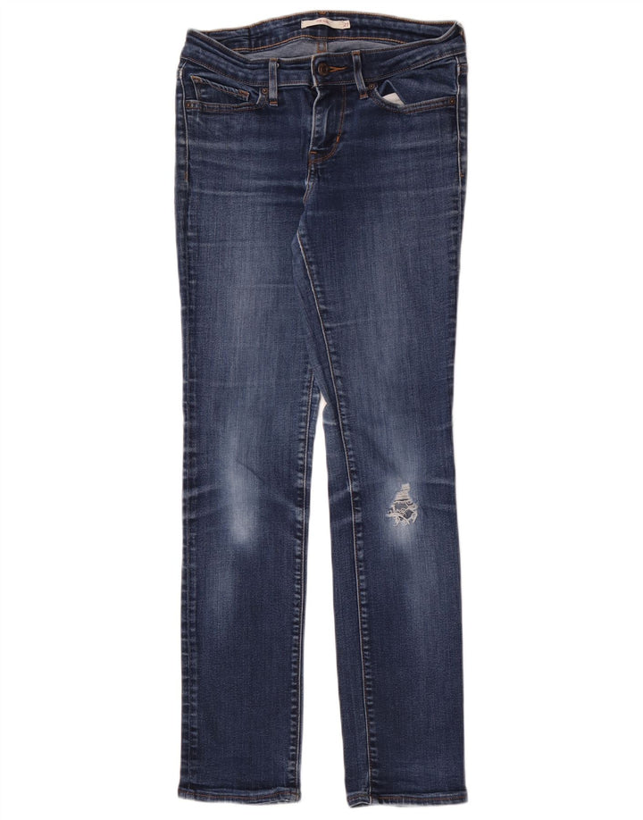 LEVI'S Jeans da donna 712 slim effetto consumato W27 L30 cotone blu