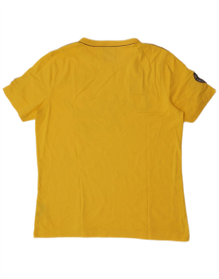 T-shirt grafica da uomo Gaastra Top grande in cotone giallo