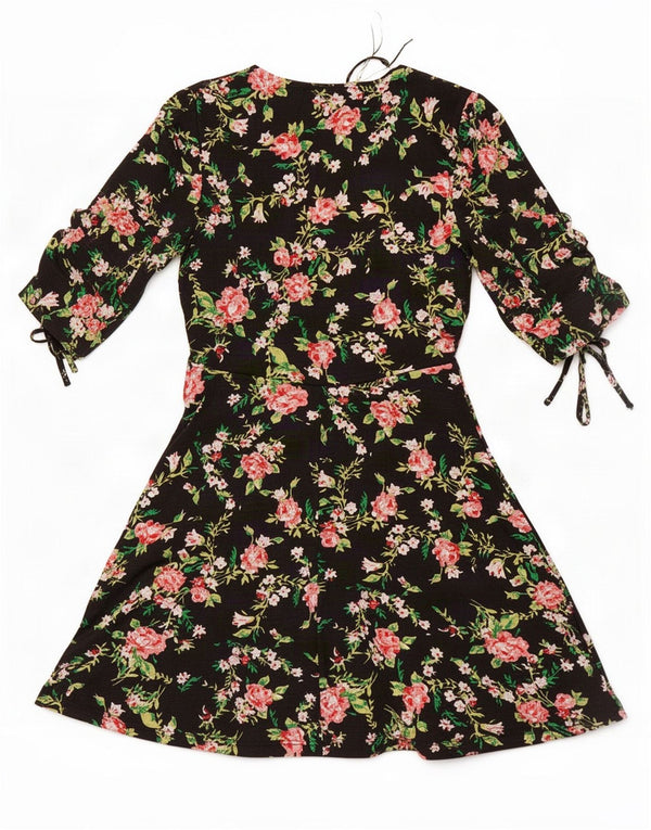Abito a trapezio da donna Topshop UK 8 piccolo poliestere nero