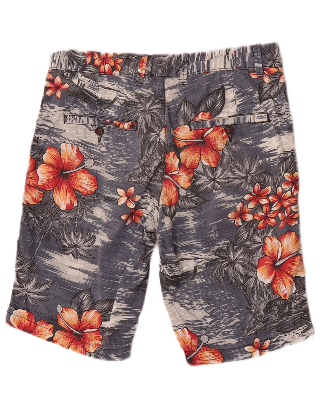 Pantaloncini chino Leo da uomo Franklin Marshall W31 medio blu navy hawaiano