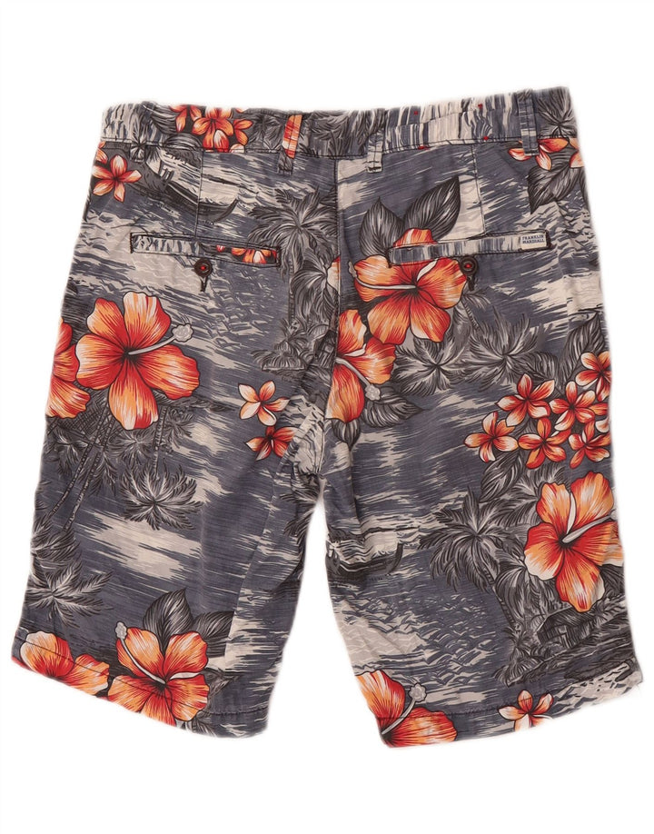 Pantaloncini chino Leo da uomo Franklin Marshall W31 medio blu navy hawaiano