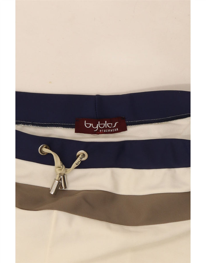Pantaloncini da bagno da donna Byblos UK 14 a righe bianche medie