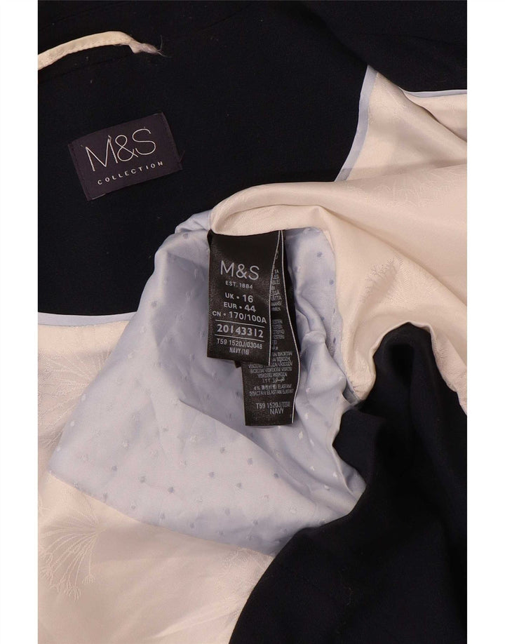 Giacca blazer a 1 bottone Marks & Spencer da donna UK 16 grande blu navy