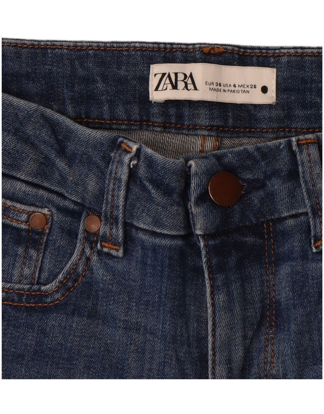Jeans Bootcut da donna Zara EU 36 XS W26 L28 Blu