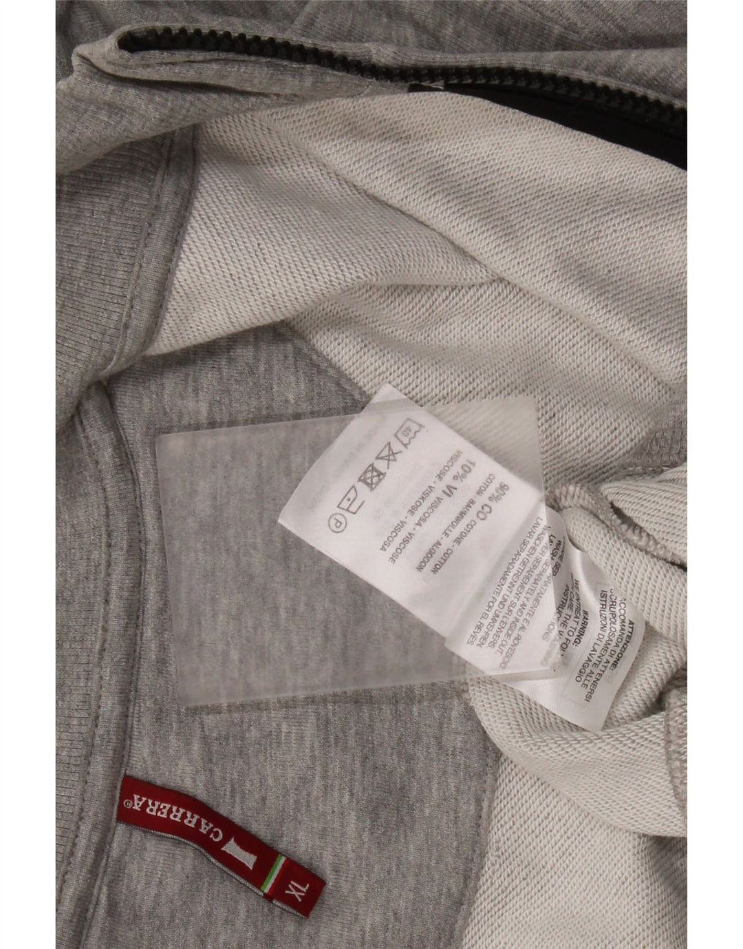 Giacca da ginnastica da uomo Carrera XL in cotone grigio