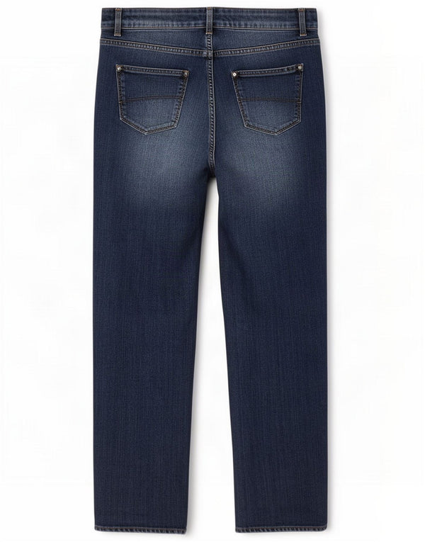 Karen Millen Womens Straight Jeans UK 14 Large W34 L26 Navy Blue