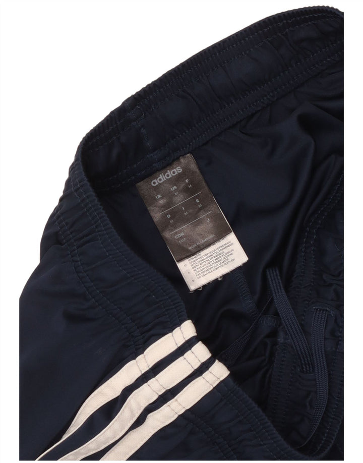Pantaloncini sportivi da uomo Adidas medi in poliestere blu navy