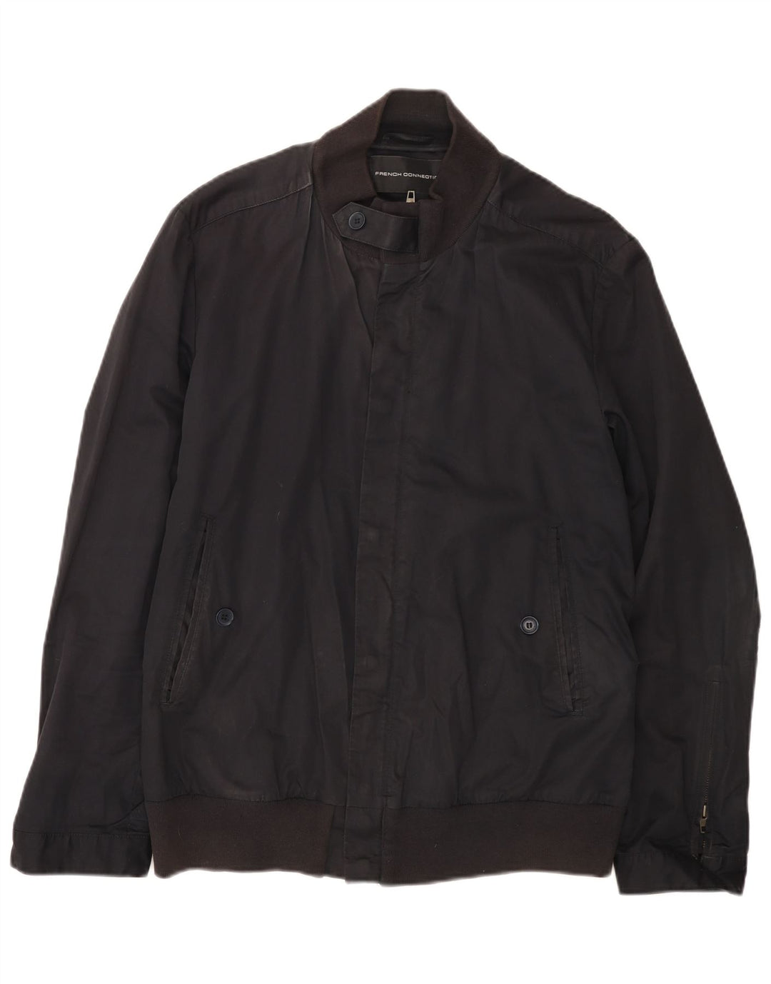 Giubbotto bomber da uomo French Connection UK 40 grande cotone blu navy