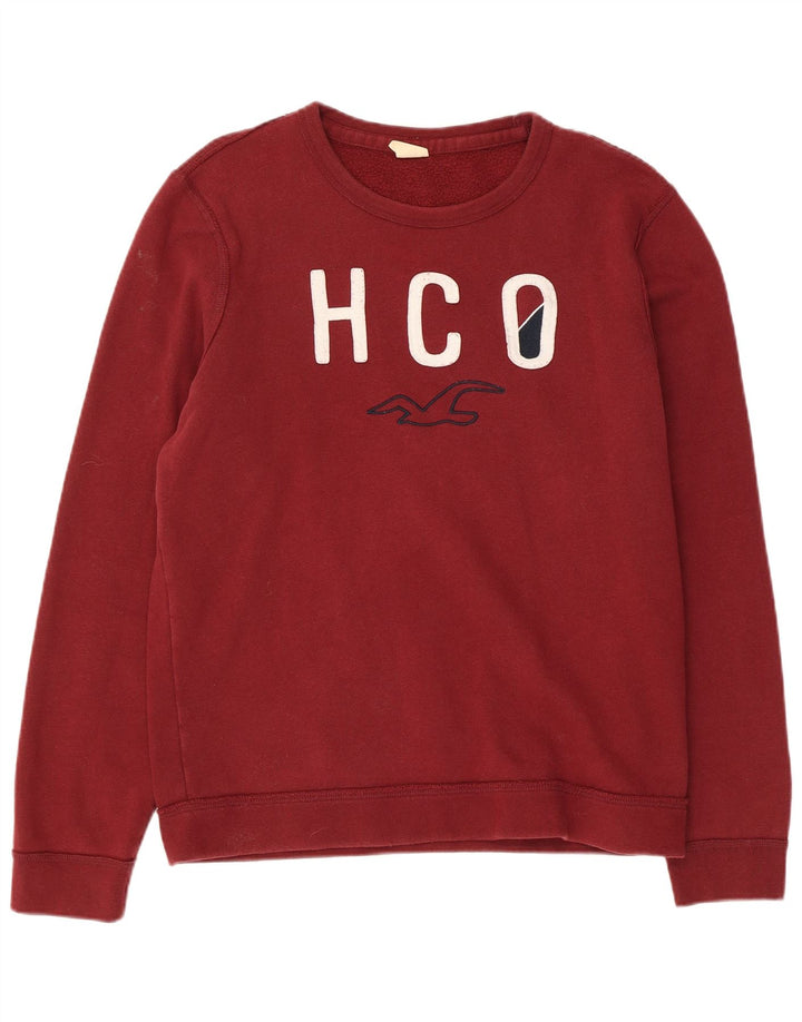 Felpa con grafica da uomo HOLLISTER Maglione medio in cotone marrone