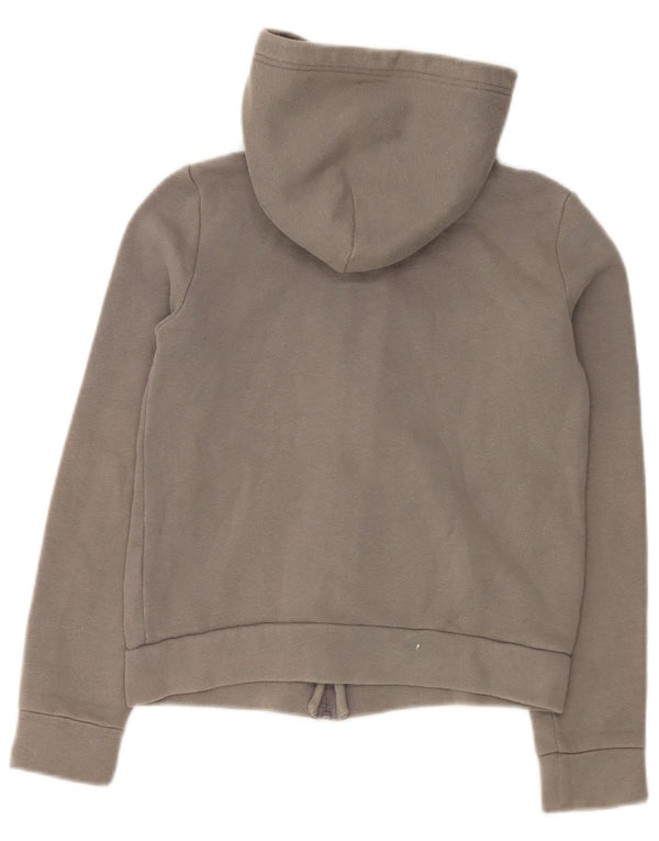 Abercrombie & Fitch Girls Crop Zip Hoodie Sweater 13-14 Years Large Grey
