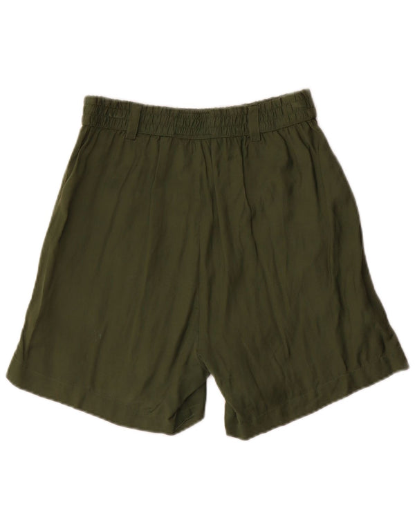 Pantaloncini casual con ancoraggio da donna Jack Wills UK 8 piccoli W28 viscosa verde