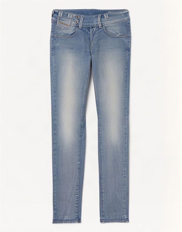 Jeans da donna Diesel Culturebelt slim affusolati regolari W25 L32 cotone blu