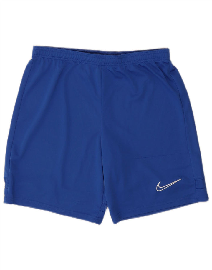 Pantaloncini sportivi NIKE Dri Fit da uomo in poliestere blu medio