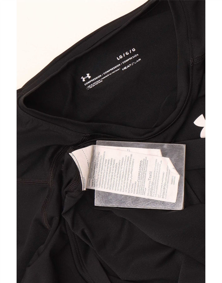 Under Armour Mens Heat Gear Top manica lunga grande poliestere nero