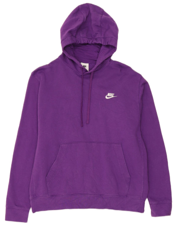 Felpa con cappuccio da uomo Nike Large in cotone viola