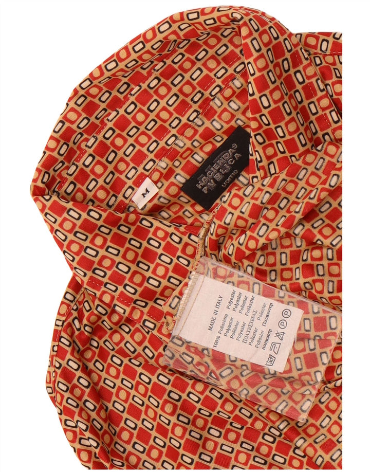 Camicia da uomo Hacienda Pvblica Poliestere geometrico rosso medio