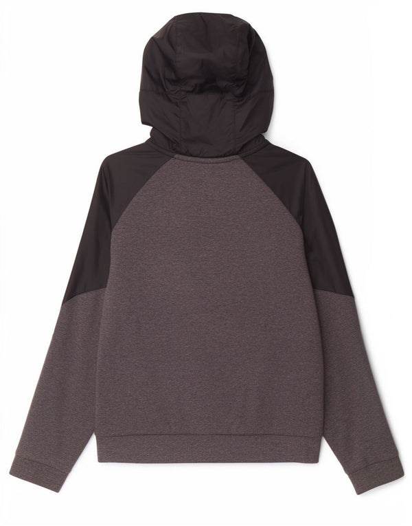Felpa con cappuccio e zip Nike per ragazzi, 10-11 anni, cotone color block nero medio