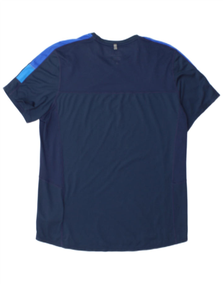 T-shirt Nike Dri Fit da uomo, taglia grande, in poliestere color block blu navy