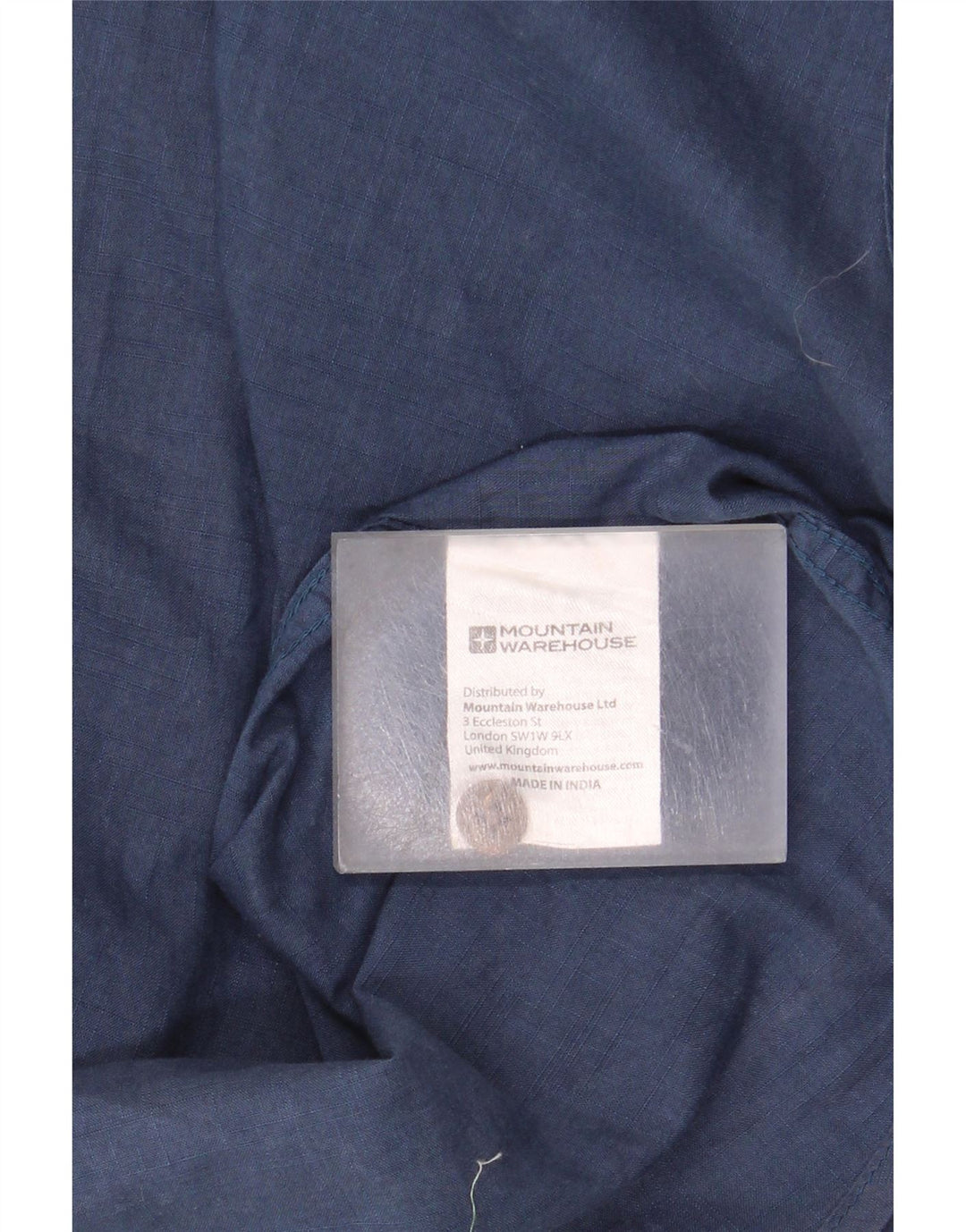 Camicia a maniche corte da uomo Mountain Warehouse Large in cotone blu navy