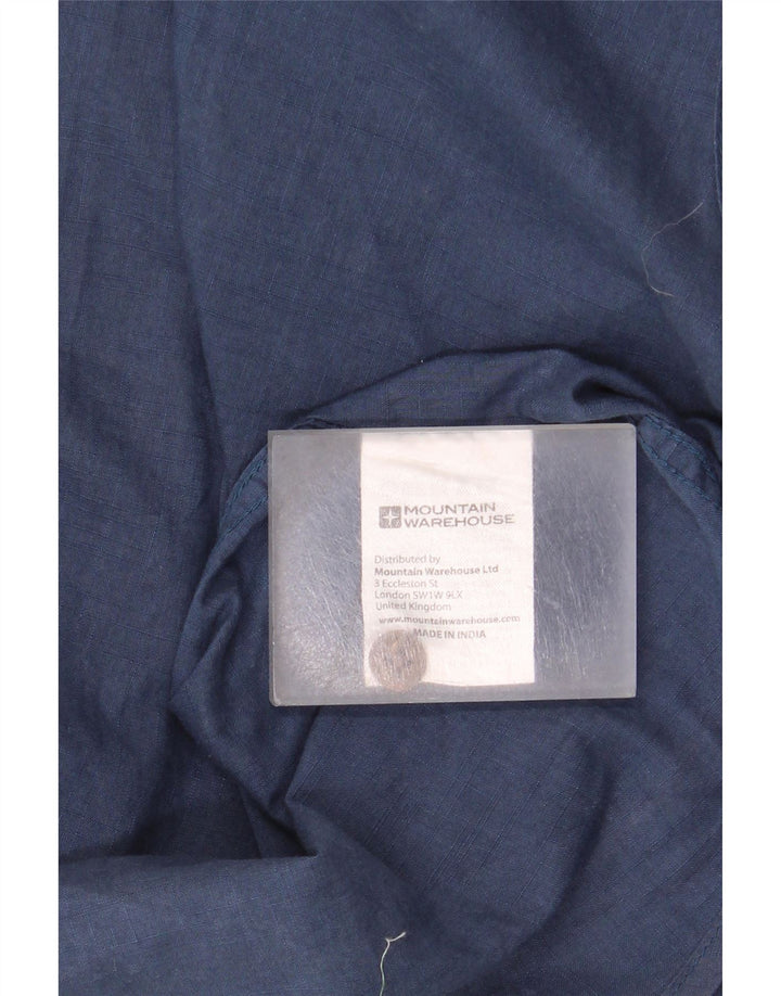 Camicia a maniche corte da uomo Mountain Warehouse Large in cotone blu navy