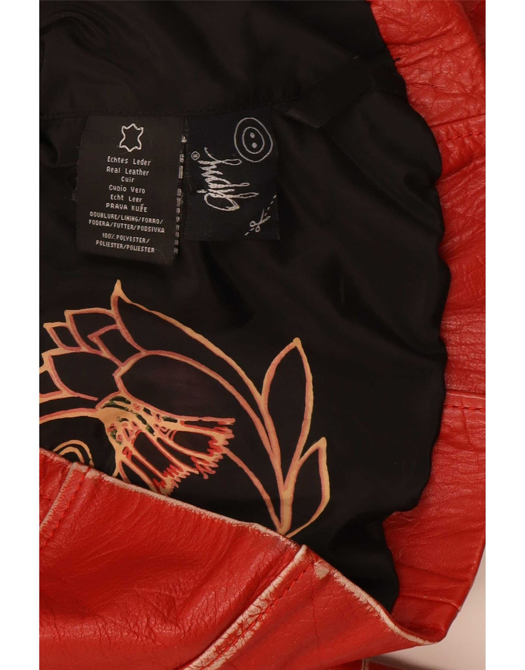 Giacca da corsa in pelle da donna Gipsy UK 14 Large Red Striped