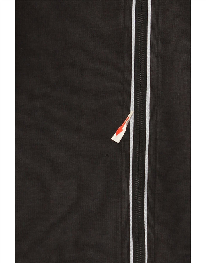 Maglione con cappuccio e zip Adidas da uomo grande in cotone nero