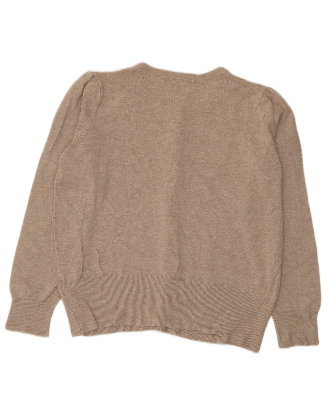 Maglione cardigan corto da donna Marks & Spencer UK 12 Viscosa beige medio