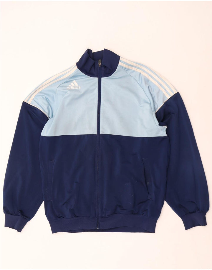 Giacca da tuta da uomo Adidas UK 40/42 Medium Blu Navy Colourblock