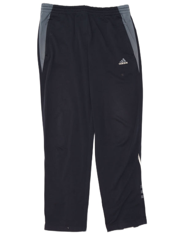 Pantaloni da tuta da uomo Adidas UK 42/44 Large Blu Navy Colourblock