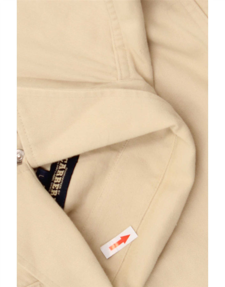 Carrera Camicia da uomo grande in cotone beige