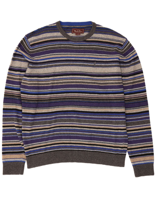 Marlboro Classics Maglione girocollo da uomo a righe XL multicolore