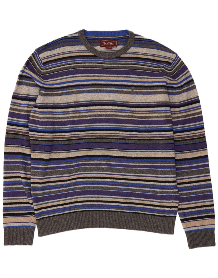Marlboro Classics Maglione girocollo da uomo a righe XL multicolore